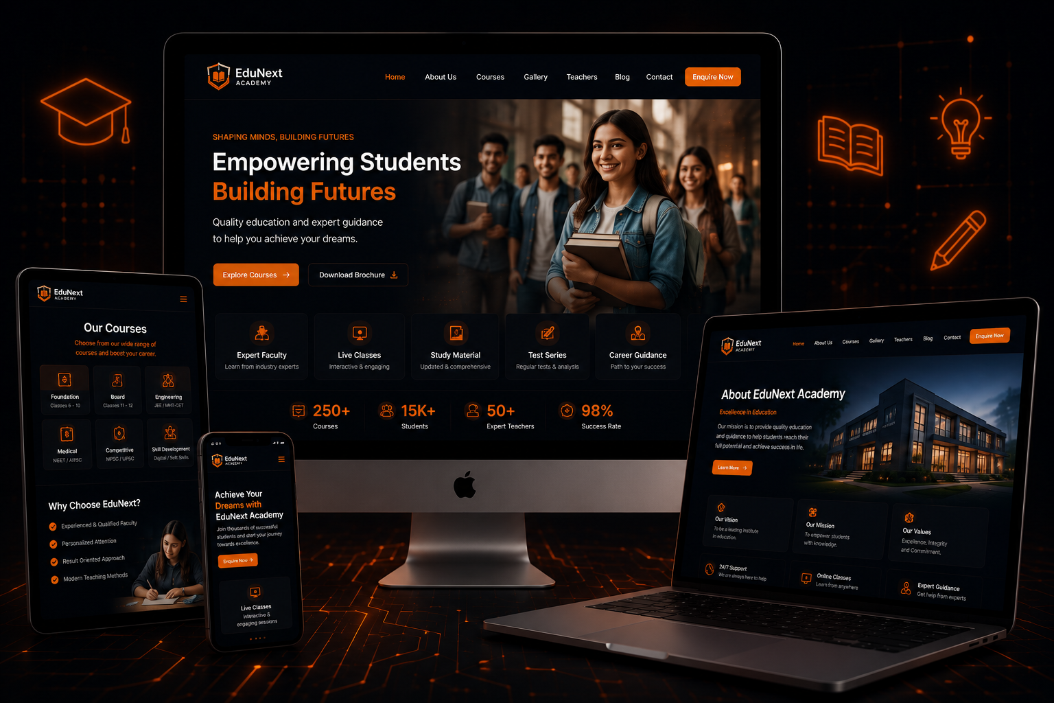 School / Coaching Website
